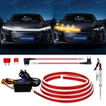 Dynamic Scan Start Up Hood Led Light Strip Sequential Turn Signal 70" Amber/whit. Fixed Price $40.48.