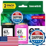67XL Ink Cartridges Black/tri-color 2-PACK Replacement For Hp Works. Fixed Price $35.92.