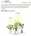 Grow Lights For Indoor Plants Full Spectrum With 10-55 Inches,. Fixed Price $29.88.