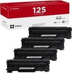 Woebyas 125 Black Toner Cartridge High Yield 4-PACK Compatible With Canon Imagec. Fixed Price $24.99.