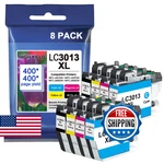 LC3013 Ink Cartridges Bk/c/m/y 8-PACK High Yield Compatible For Brother. Fixed Price $63.90.