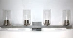 Sunset 4-LIGHT 100W Halston Vanity Timber Gray / Bright Satin Nickel F16204-8. Fixed Price $79.99.
