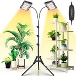 Lbw Grow Light For Indoor Plants, Dual Heads Full Spectrum 200W Led, Auto On/.... Fixed Price $32.90.