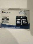 New Relcolor 65XL Black Ink Cartridges Ex 07 2025. Fixed Price $24.00.
