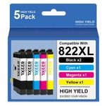 5PACK T822XL Ink Cartridge Epson Workforce Pro WF-3820 WF-4834 WF-4833. Fixed Price $23.58.