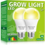 2 Pack Led Grow Light Bulbs A19 Bulb, Full Spectrum Plant. Fixed Price $9.69.