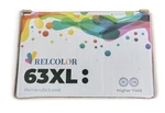 Relcolor 63XL Black Ink Cartridge 1 Count Sealed Hewlett Packard Hp Replacement. Fixed Price $9.99.