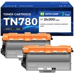 TN780 Toner Cartridge Black 2-PACK High Yield Replacement For Brother TN-780. Fixed Price $56.01.