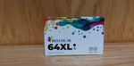 Relcolor Remanufactured Ink Cartridge Compatible With Hp 64XL Black & Tri-color. Fixed Price $39.99.