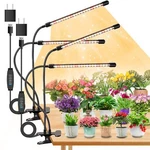 Full Spectrum Grow Lights 4-HEAD Led Plant Lamps With Clips 120-INCH Cables. Fixed Price $34.98.