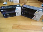 Genuine Set Hp 128A Toner CE320A CE321A CE322A CE323A CM1415 CP1525 New Sealed. Fixed Price $175.00.