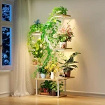 White Plant Shelves With Grow Lights: 7-TIER 65" Tall Modern Stand For .... Fixed Price $131.10.