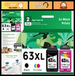 Hp 63XL Ink Cartridge Combo Black & Color 2-PACK Replacement. Fixed Price $51.99.