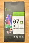 Adoccur 67XL High Yield Ink Cartridge Replacement 2-PACK (1 Black, Color). Fixed Price $19.99.