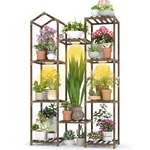 Sttoraboks Indoor Plant Stand With Grow Light Tall 4-TIER Wooden Ladder Sh. Fixed Price $82.10.