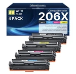 Valuetoner 206X Compatible Cartridge 4-PACK For Hp Color Laserjet. Fixed Price $100.00.