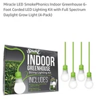 Miracle Led 607291 Indoor Greenhouse Foot Corded Lighting Kit 4 Pack. Fixed Price $45.00.