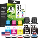 31 32XL Ink Bottle Set, Smart Tank 5000 5101 7602 570 651 Refill Compatible. Fixed Price $56.88.