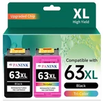 Remanufactured Ink Cartridges Replacement For Hp Printer 63 Xl .... Fixed Price $36.97.