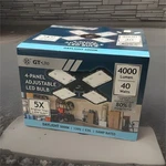 Gt-lite 4-PANEL Adjustable Led Bulb 40W 4000LM 5000K E26 120V Damp Rated. Fixed Price $11.99.