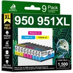 Double 951XL Ink Cartridges Compatible For Hp Use With Officejet Pro. Fixed Price $45.63.