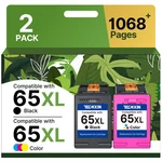 Print More Pages For Less - Teckkin 65XL Black Color Combo Pack. Fixed Price $51.99.