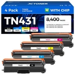 Brother TN431 TN433 Toner Cartridge Set 4-PACK Compatible High-yield. Fixed Price $71.24.