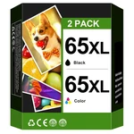 65XL Ink Cartridges Black/color Combo Pack For Hp Works. Fixed Price $65.58.