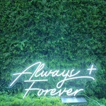Always Forever Neon Sign White Letter Led Lights Wedding Engagement Decor. Fixed Price $27.54.