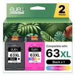 Ejet 63XL Ink Cartridge Combo Pack Replacement For Hp Black & Color. Fixed Price $38.01.