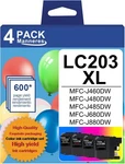 LC203XL Ink Cartridges 4-PK Black Cyan Magenta Yellow For Brother Mfc Printers. Fixed Price $94.03.