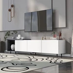 Vibe Haus 70.1''-100'' Modern Stylish Stand Cabinet For 80+INCH Tv, Whit. Fixed Price $370.65.
