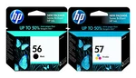 Genuine New Hp 56 57 Ink Cartridge 2-PACK For Deskjet 5150 5550 5850 9650 9680. Fixed Price $19.99.