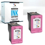 Cmyi 67XL Tricolor Replacement Ink Cartridges For Hp Deskjet 2732 2734E 2742E. Fixed Price $63.62.