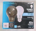 Ecosmart 40W A19 Daylight 5000K Thinner Filament Clear Led Bulb 2 Pack. Fixed Price $9.95.