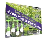 6FT Miracle Led 4 Light Socket Waterproof Plug Extension Cord Indoor Grow Garden. Fixed Price $17.99.