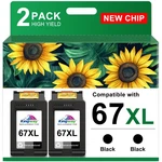 Kingway 67XL Ink Cartridge Black Combo Pack Replacement For Hp Printers. Fixed Price $45.67.