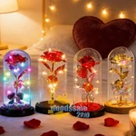 Rose Glass Dome Forever Galaxy Eternal Led Flower Light Valentine's Day Gift. Fixed Price $17.49.