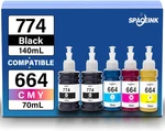Spaceink 774 664 Refill Bottles For ET-2650 ET-2550 ET-3600 ET-4500 ET-4550. Fixed Price $34.79.