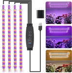 Four Strip Growing Lamp For Indoor Plants, Red & Blue Yellow Full Spectrum Led. Fixed Price $26.53.