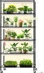 Bstrip Plant Shelf W/ Grow Lights 29.5X13.8X70.9" T8 Full Spectrum Rack Wheels. Fixed Price $143.65.