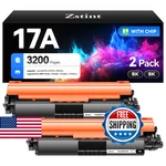 17A Black Toner Cartridge 2-PACK High Yield With Chip Replacement For Hp CF2. Fixed Price $45.39.