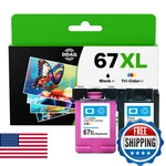 67XL Printer Ink Replacement For Hp Cartridges Black 2 Combo Pack Deskjet. Fixed Price $48.91.