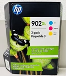 New Genuine Hp 902XL Color 3PK Ink Cartridges Officejet Pro 6954 6968. Fixed Price $29.99.
