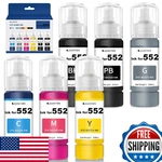 Gubffon 552 Ink Refill Bottle ET-8550 ET-8500 Ecotank Printer 6X100ML. Fixed Price $62.93.