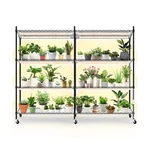 Plant Shelf With Grow Light, 4-TIER Large Wheels, Stain.... Fixed Price $268.65.