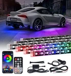 Xprite 6PCS Rgb Led Rock Light Strip Car Underglow Neon Kit Music Dancing Remote. Fixed Price $69.99.