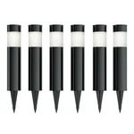 Set Of 6 Solar Led Pathway Lights Bollard Pillar Landscape Garden Patio 11 Inch. Fixed Price $37.99.