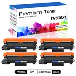 4PK TN830XL Toner Cartridge For Brother HL-L2480DW HLL2467DW DCP-L2640DW. Fixed Price $64.88.