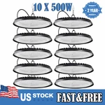 10 Pack 500W Ufo Led High Bay Light Industrial Factory Warehouse Shop Commercial. Fixed Price $269.99.